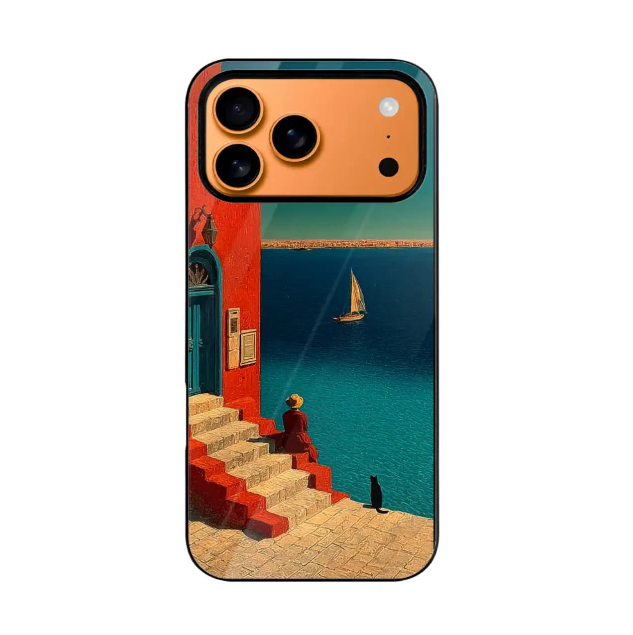 VividShield iPhone 17 Pro Max 手机壳,Juan Brufal 100% 正品授权,艺术印花纤薄 TPU 手机壳,地中海设计,防震保护壳