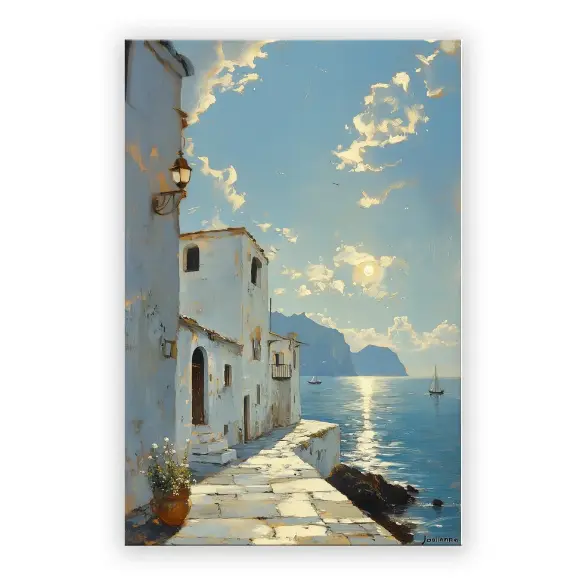 牛津布装饰画,Juan Brufal 100% 正品授权,60x90cm 单面印刷帆布墙面艺术,耐用实木画框配金属挂钩,高清纹理